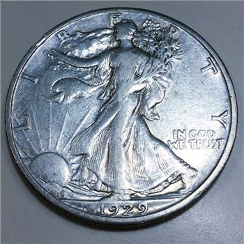 1929-S Walking Liberty Half Dollar Beautiful High Grade Coin