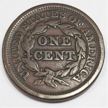 1847 Braided Hair Large Cent Beautiful High Grade Coin