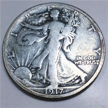 1917-S Reverse Walking Liberty Half Dollar Beautiful Coin Rare Date