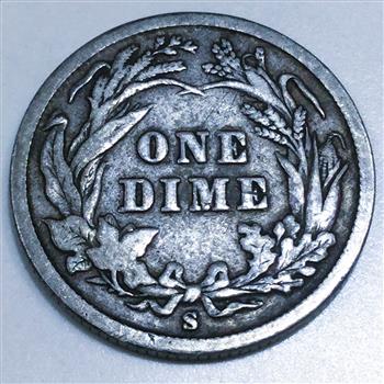 1895-S Barber Dime Beautiful Coin Rare Date