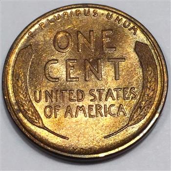 1909 VDB Uncirculated Red Lincoln Wheat Cent Penny Beautiful Coin 