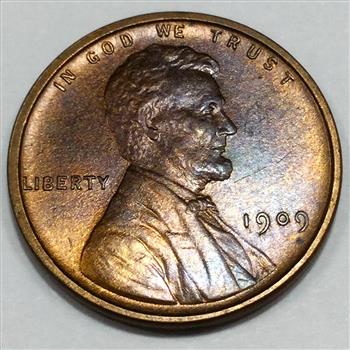 1909 Uncirculated Lincoln Wheat Cent Penny Beautiful Coin 