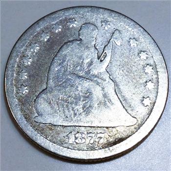 1877 Seated Liberty Quarter Beautiful Coin Rare Date 