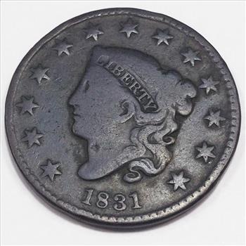 1831 Coronet Head Large Cent Beautiful Coin