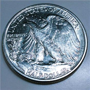 1942 Uncirculated Walking Liberty Half Dollar Beautiful Coin