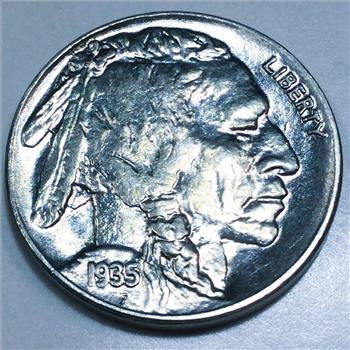 1935 Uncirculated Buffalo Nickel Beautiful Coin  