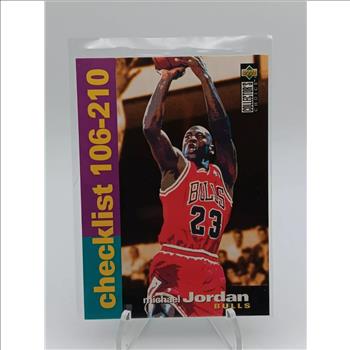 Michael Jordan 1995-96 Upper Deck Collector's Choice #210 Checklist Sports Card JC92