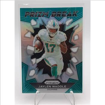2023 Panini Prizm Jaylen Waddle Silver Prizm Break Insert #PB-7 Sports Card JC79