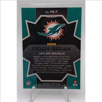 2023 Panini Prizm Jaylen Waddle Silver Prizm Break Insert #PB-7 Sports Card JC79