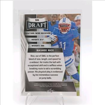 Rashee Rice 2023 Leaf Draft XRC Card #66 Rookie Card JC266