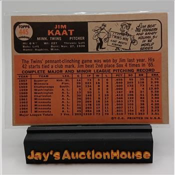 1966 topps #445 Jim Kaat Sports Card