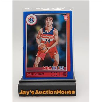 2021-22 Panini NBA Hoops Corey Kispert Blue Parallel #212 Rookie Card 