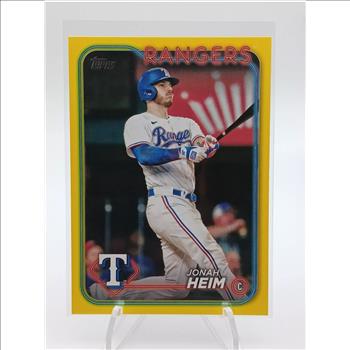 Jonah Heim 2024 Topps Series 1 Yellow #235 Sports Card JC199