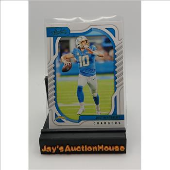 2022 Absolute Football Green Foil Parallel #87 Justin Herbert Sports Card