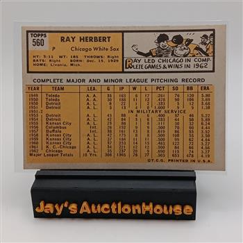 1963 Topps #560 Ray Herbert Sports Card