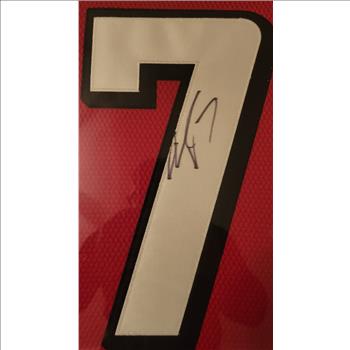 Michael Vick signed and framed Atlanta Falcons Jersey