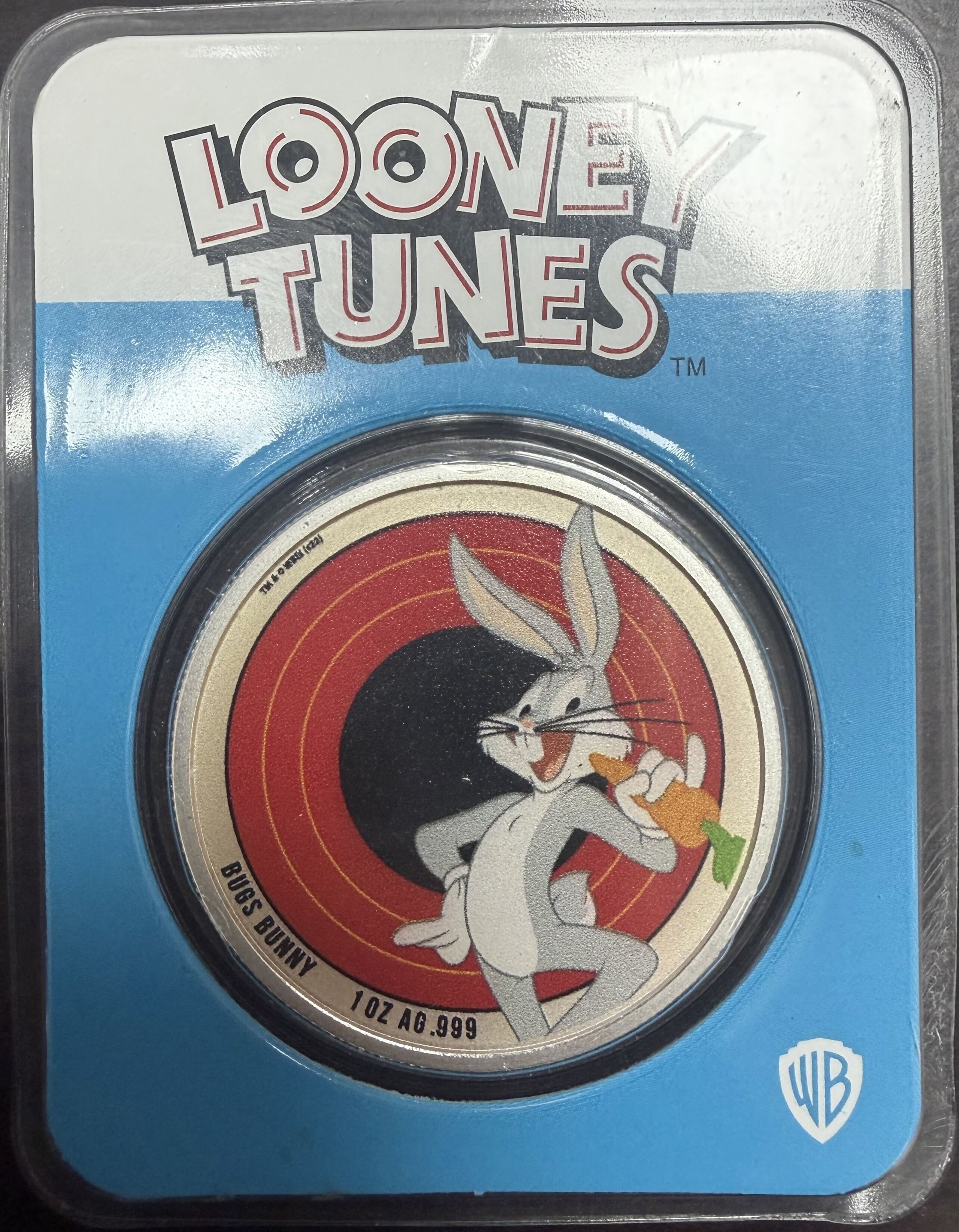 2022 Samoa $5 Looney Tunes Bugs Bunny 1 oz .999 Silver Colorized Coin WB