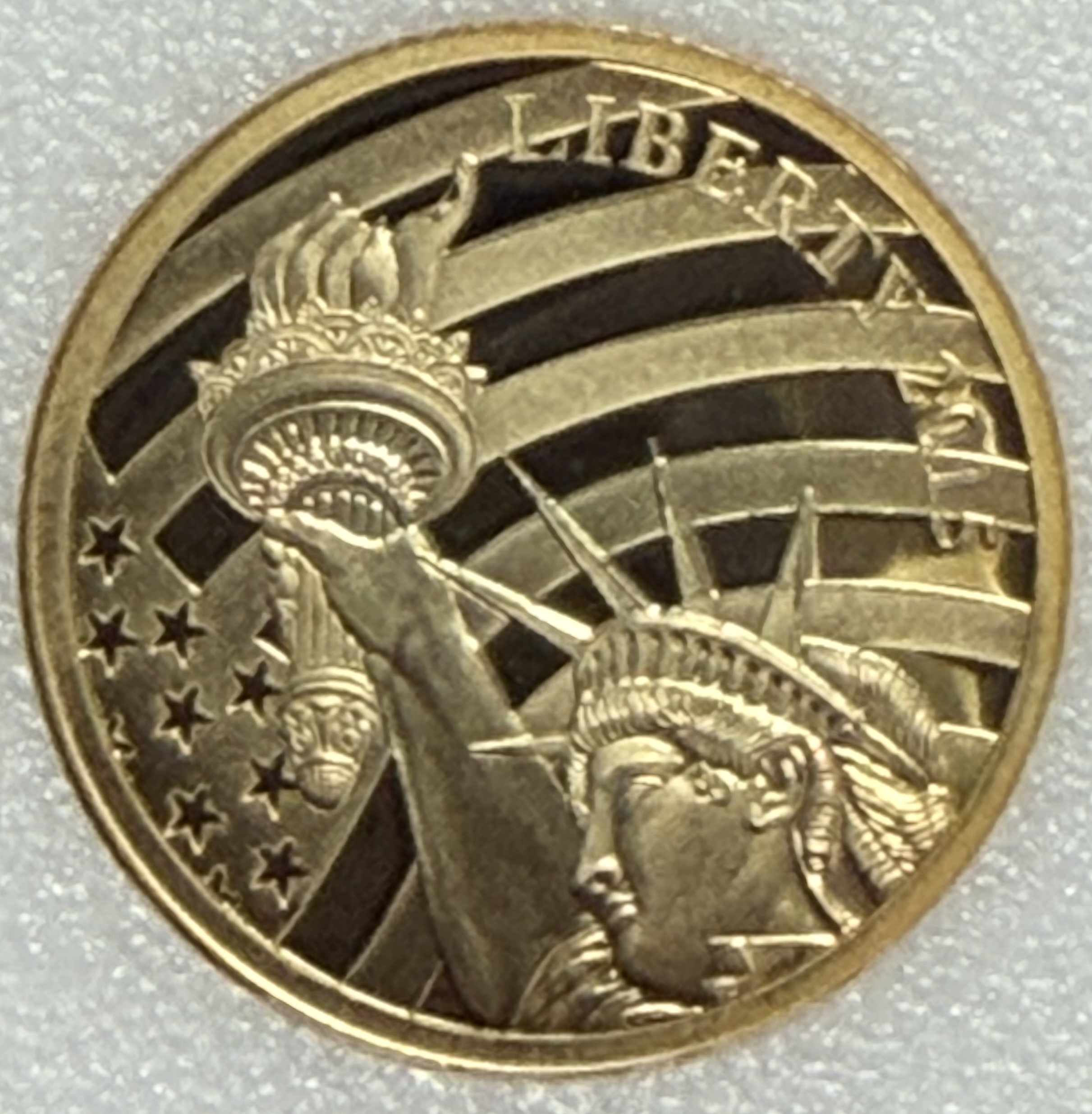 Cook Islands 2015 $5 Gold 1/10oz of .24 Gold Proof Liberty 