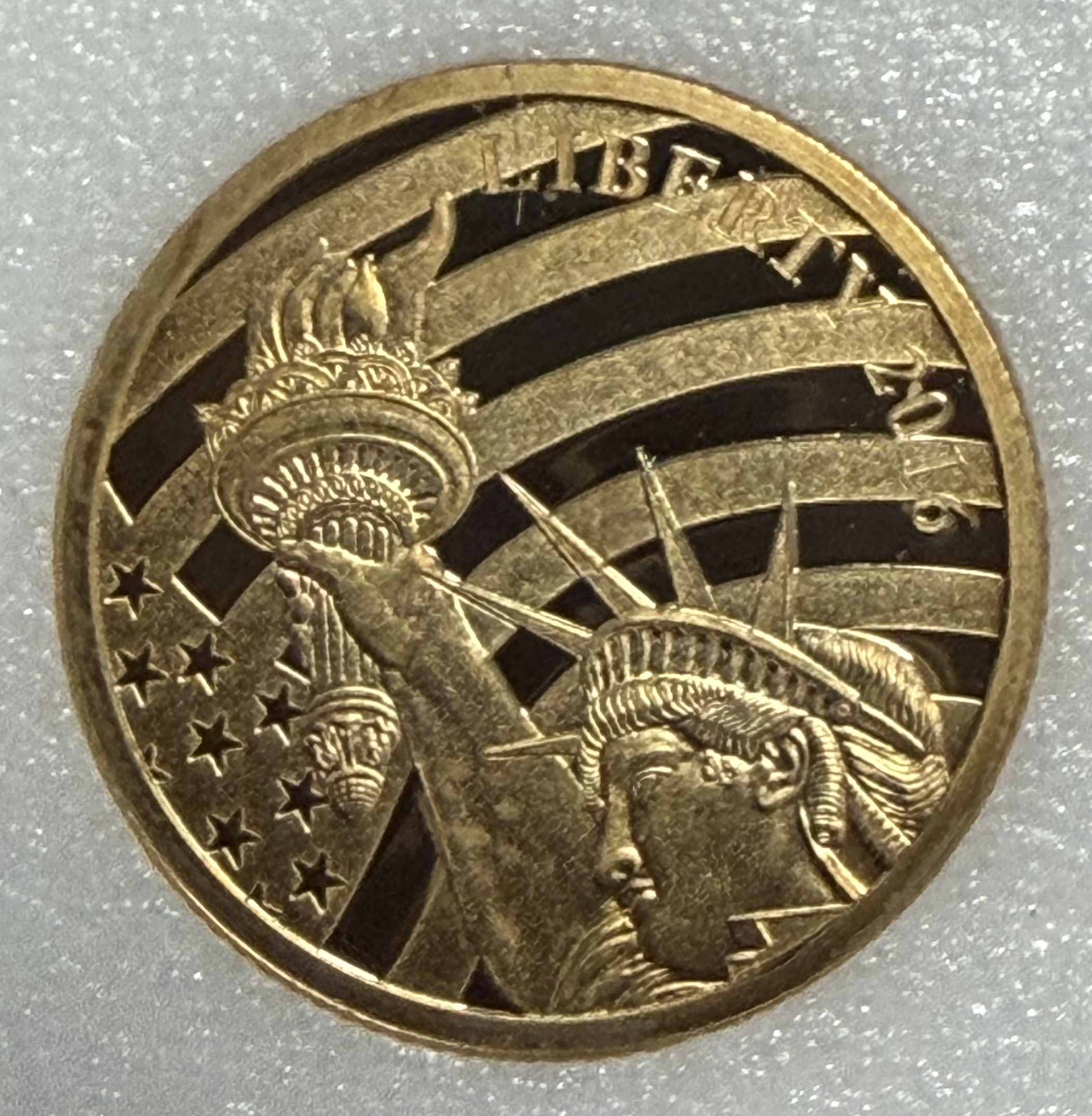 Cook Islands 2016 $5 Gold 1/10oz of .24 Gold Proof Liberty 