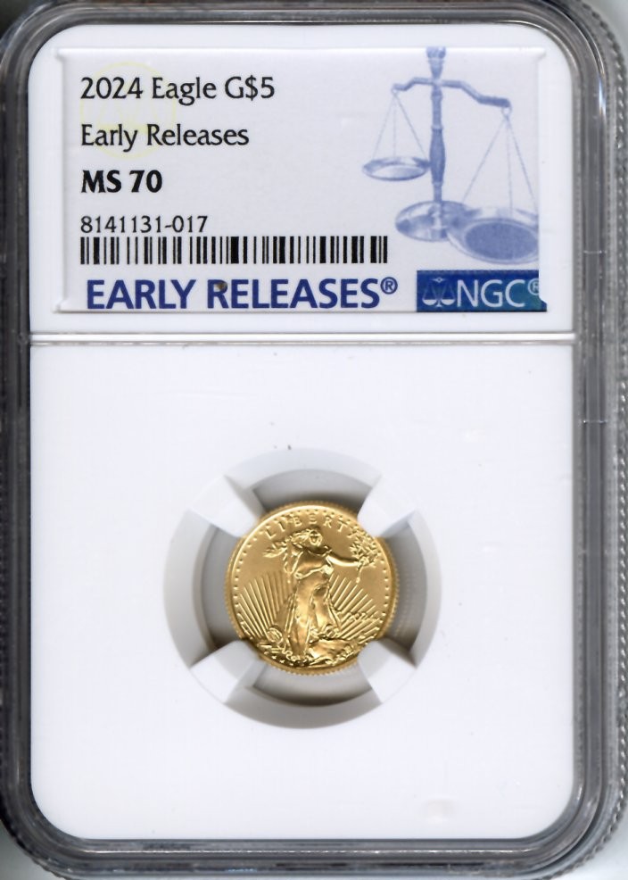 2024 Eagle G$5 Early Releases MS70 NGC