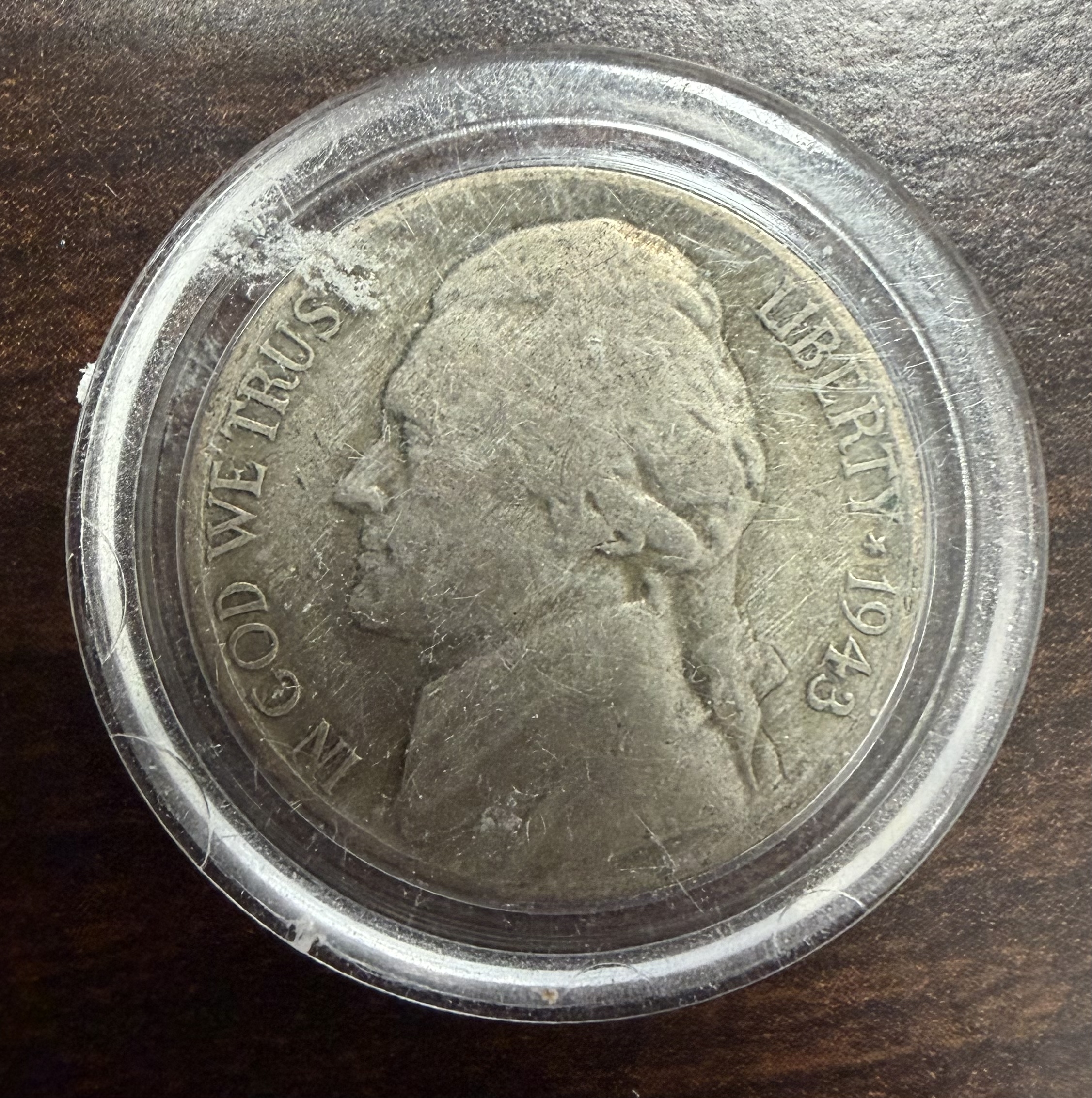1943-D Jefferson War Nickel 35% Silver WWII Denver Mint Circulated