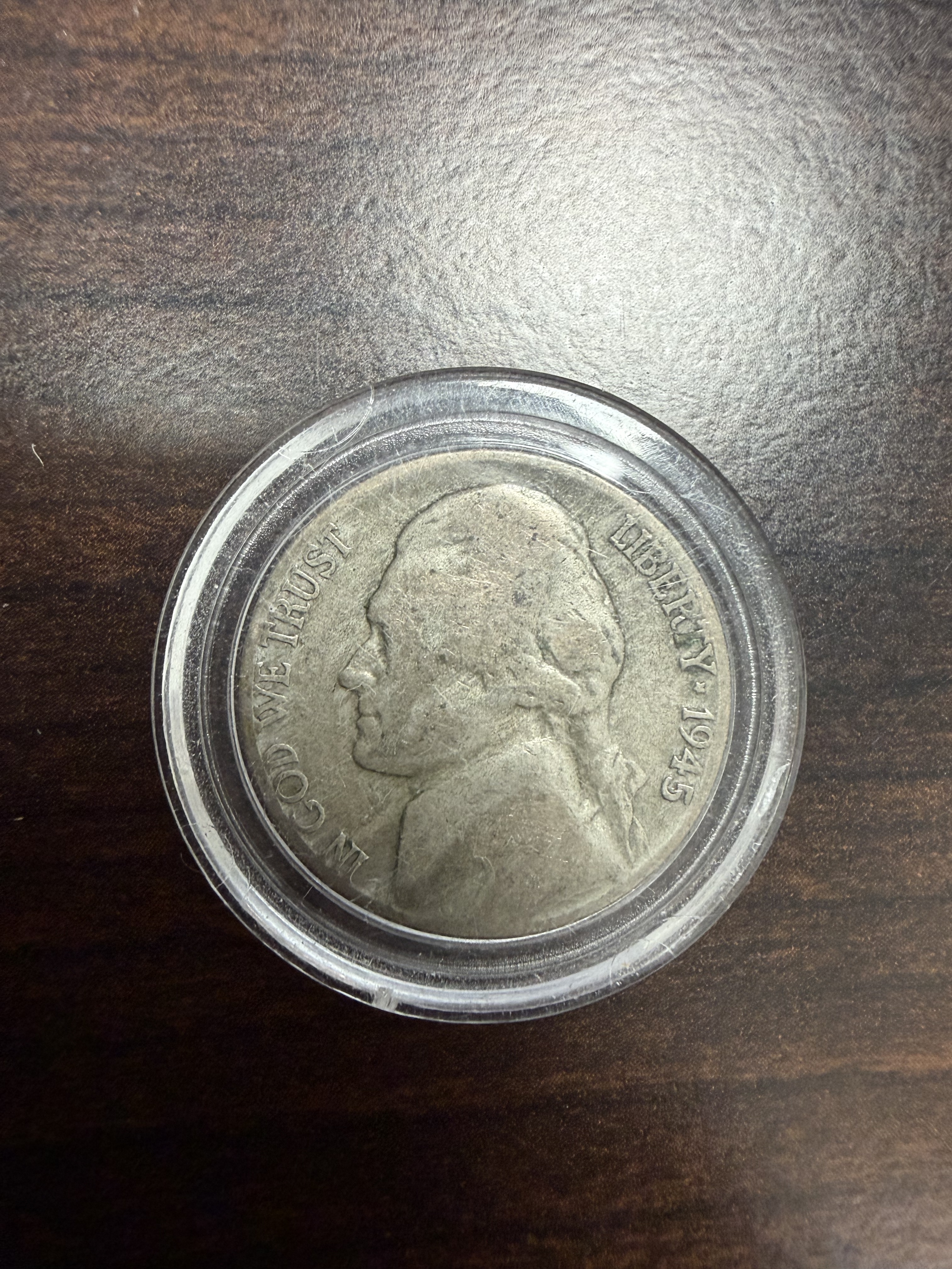 1945-D Jefferson War Nickel 35% Silver WWII Denver Mint Circulated