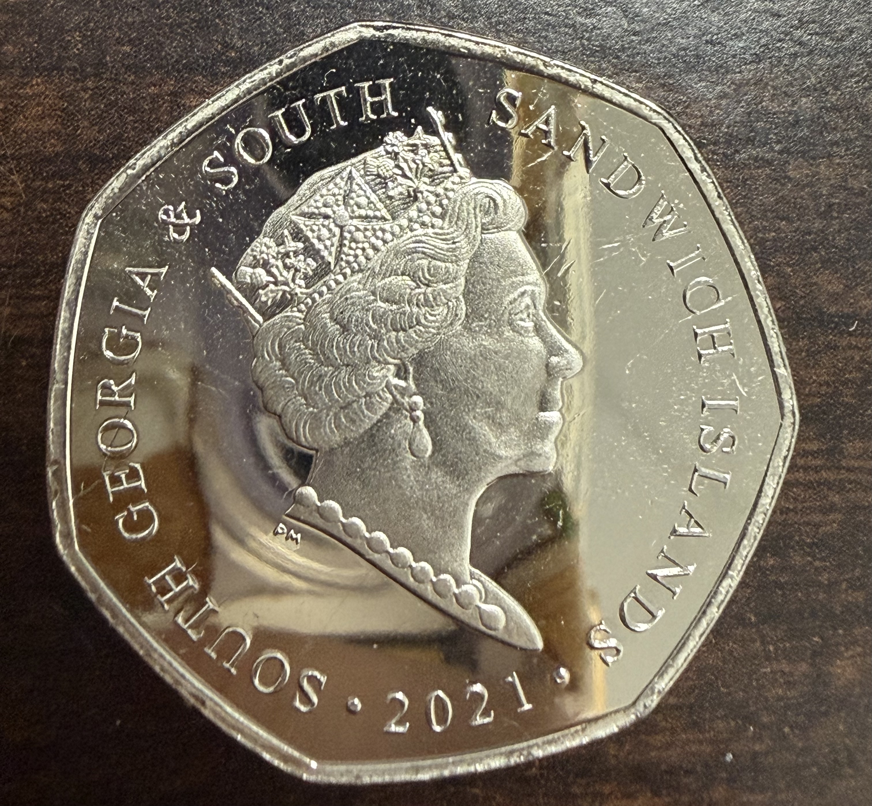 2021 South Georgia South Sandwich Islands Angel Wings 50p Nurse Tribute BU