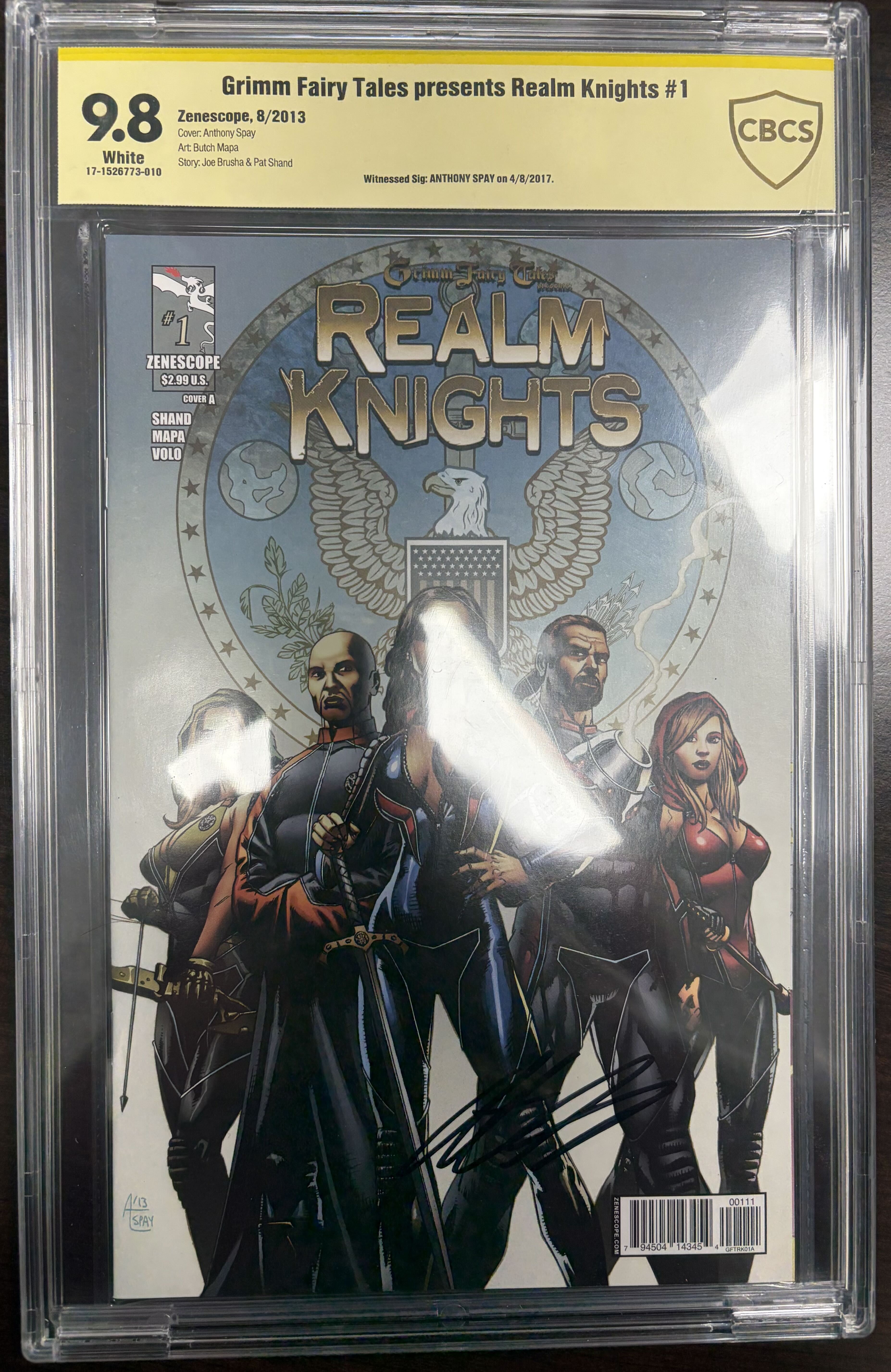 Graded & Signed Comic: Grimm Fairy Tales presents Realm Knights #1 Signed by Anthony Spay CBCS 9.8