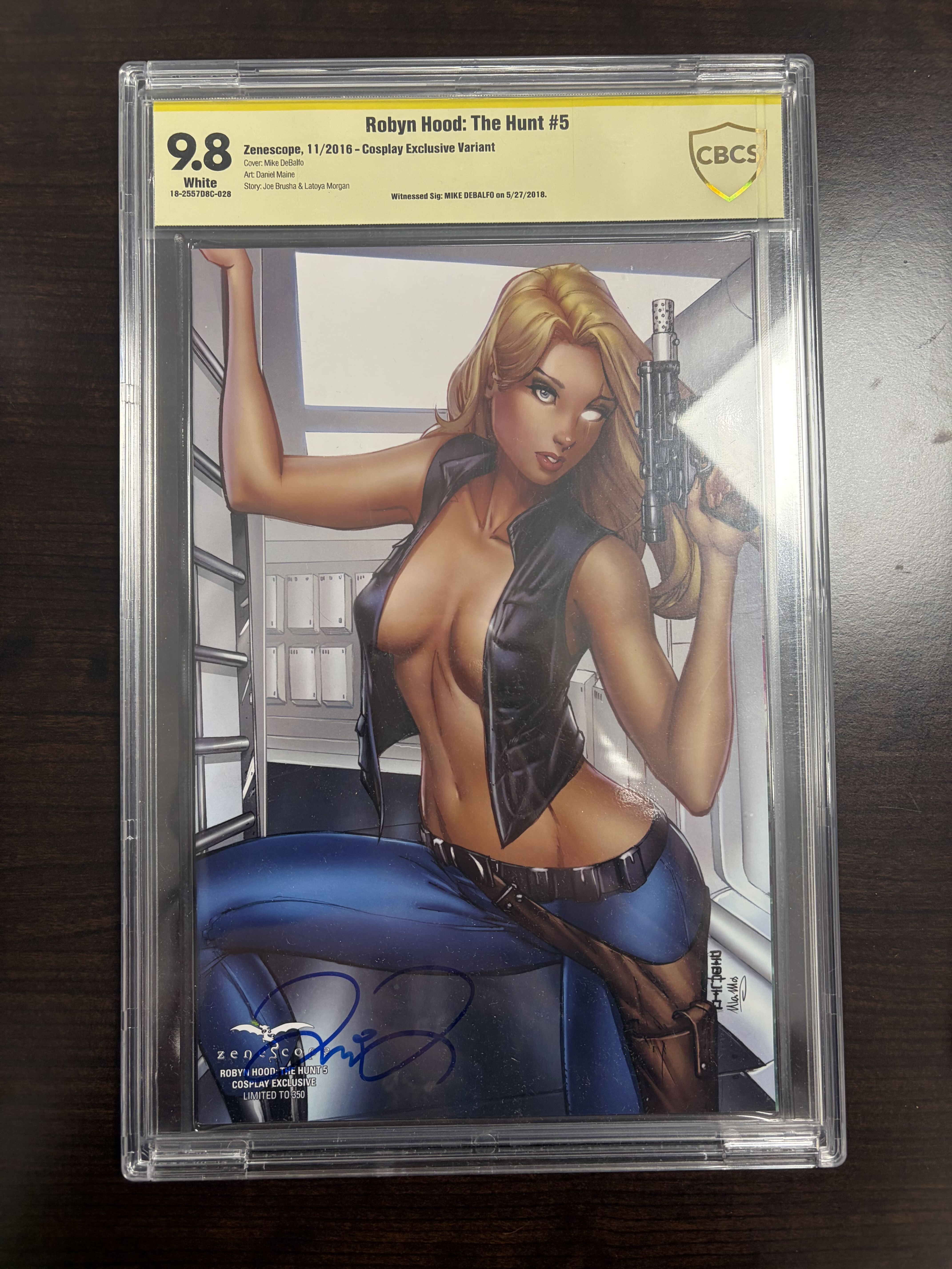 Graded & Signed Comic: Robyn Hood: The Hunt #5 Cosplay Exclusive Variant Signed by Mike Debalfo CBCS 9.8