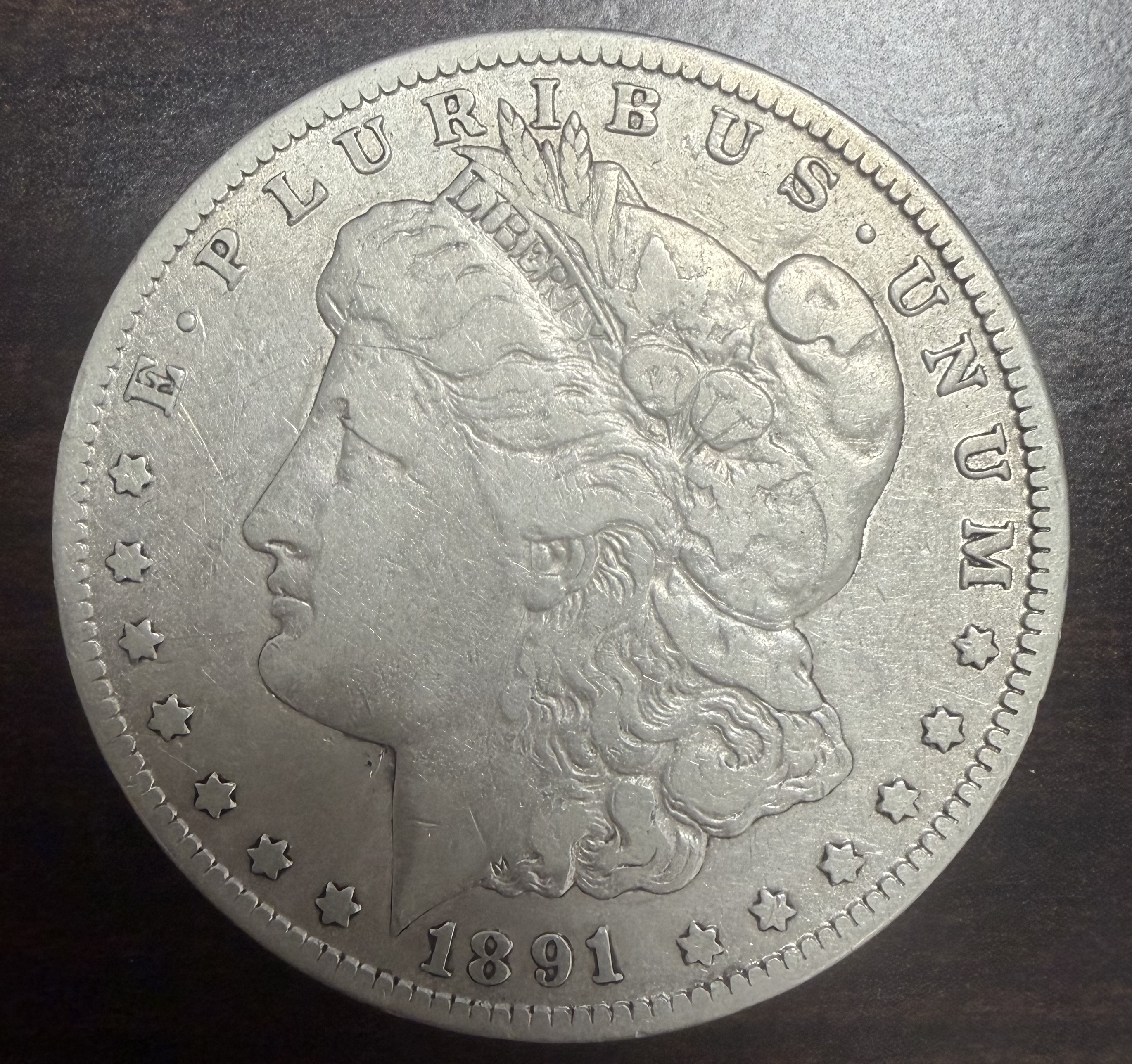 1891-CC Morgan Silver Dollar $1 Carson City Key Date 90% Silver