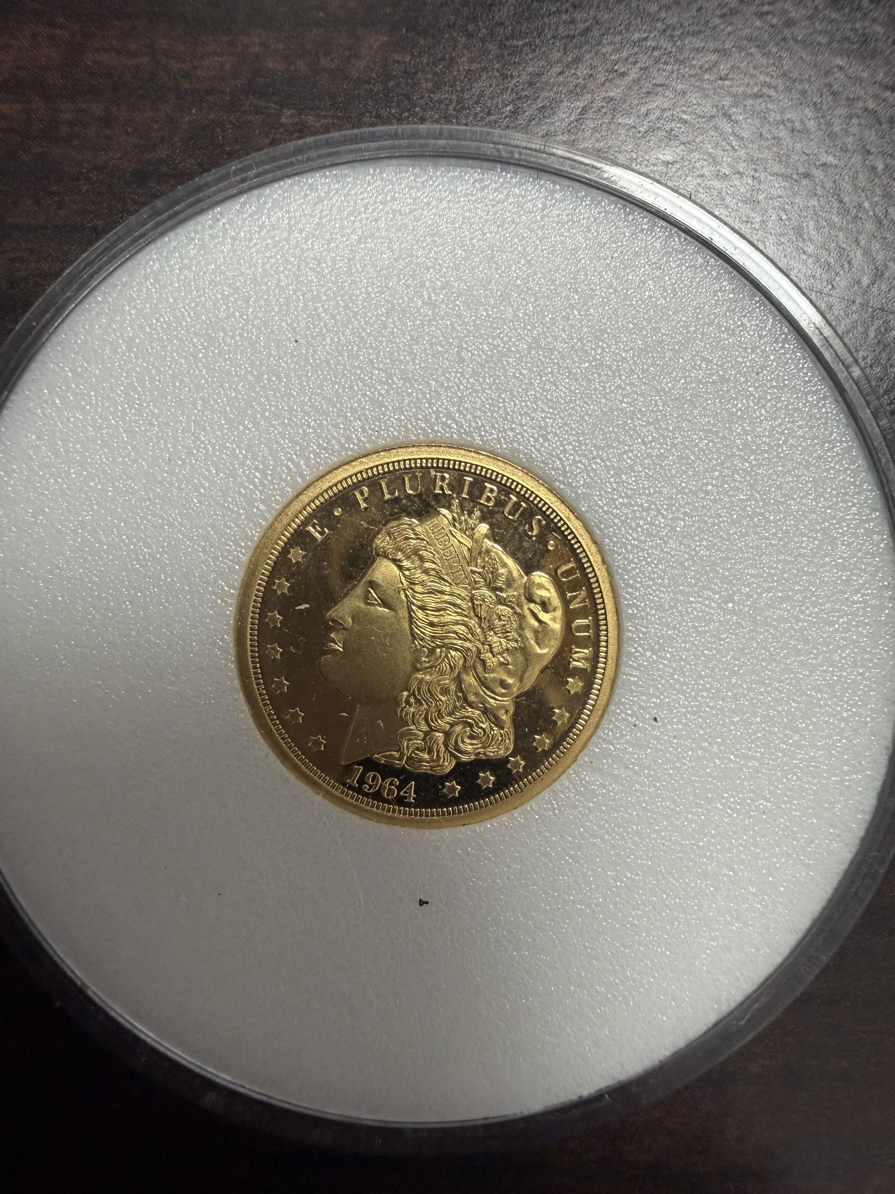 Cook Islands 2023 $5 Gold 1/10oz of .24 Gold Proof Morgan Design
