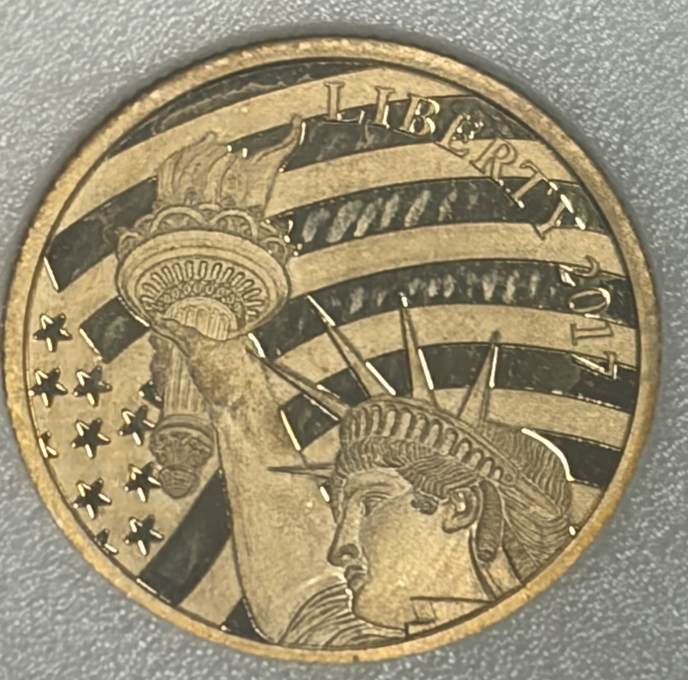 Cook Islands 2017 $5 Gold 1/10oz of .24 Gold Proof Liberty
