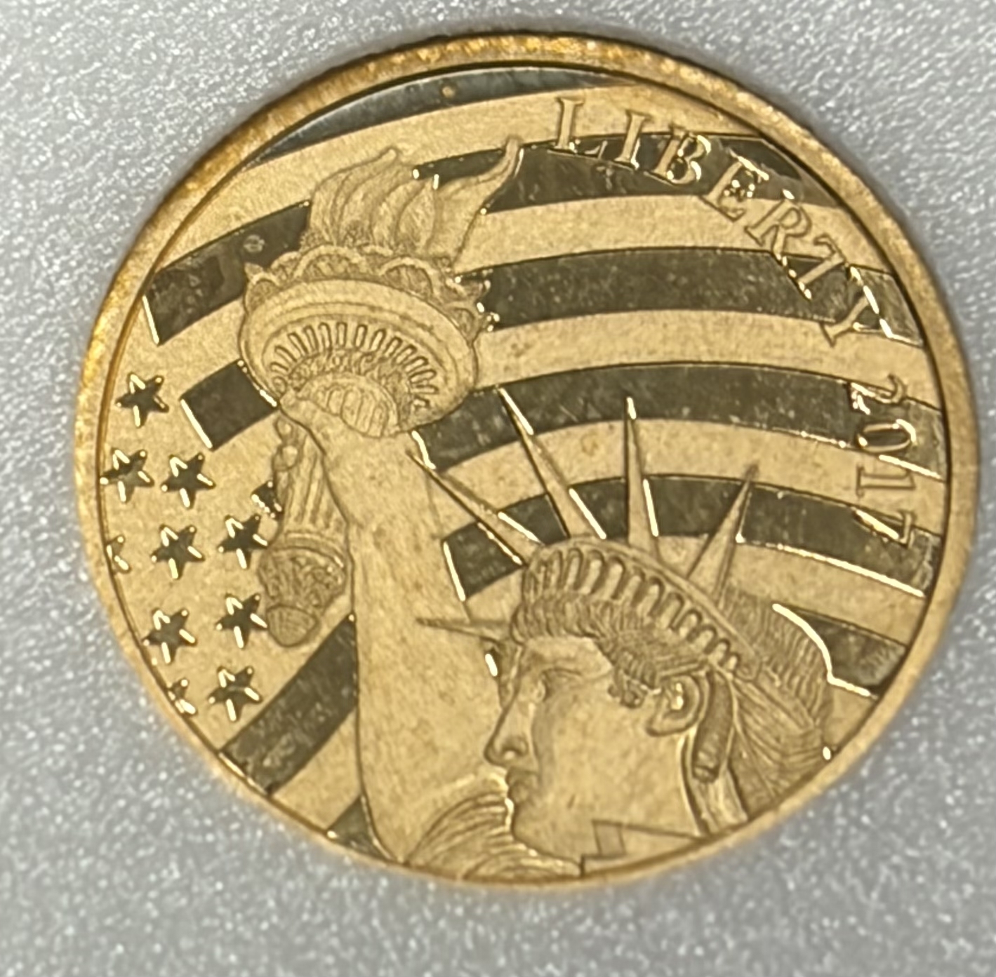 Cook Islands 2017 $5 Gold 1/10oz of .24 Gold Proof Liberty 