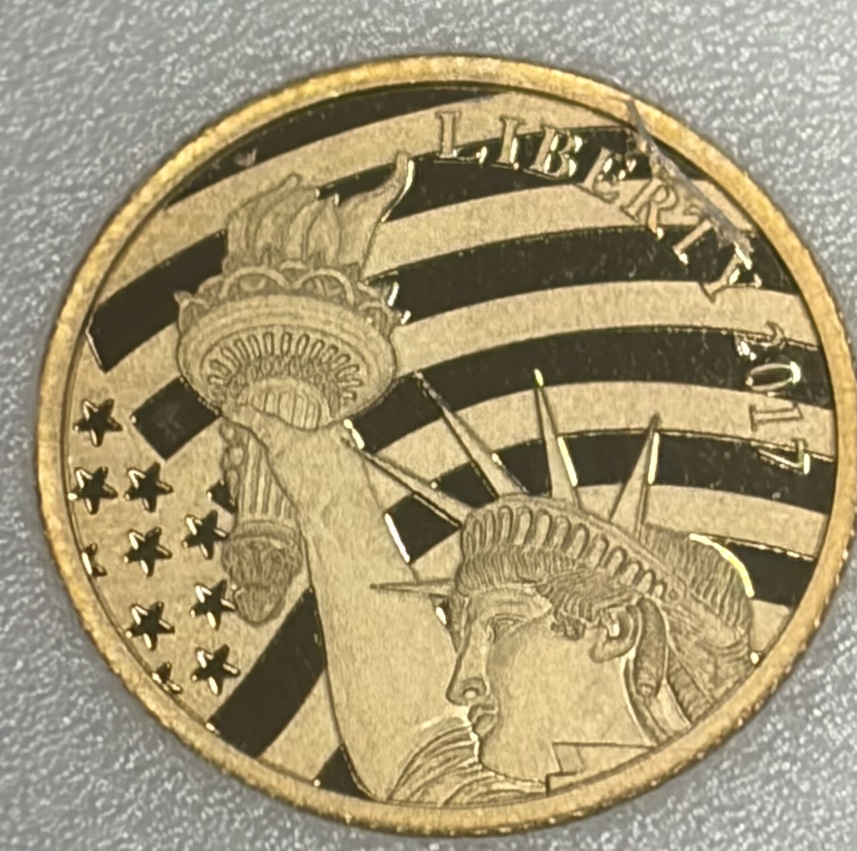 Cook Islands 2017 $5 Gold 1/10oz of .24 Gold Proof Liberty