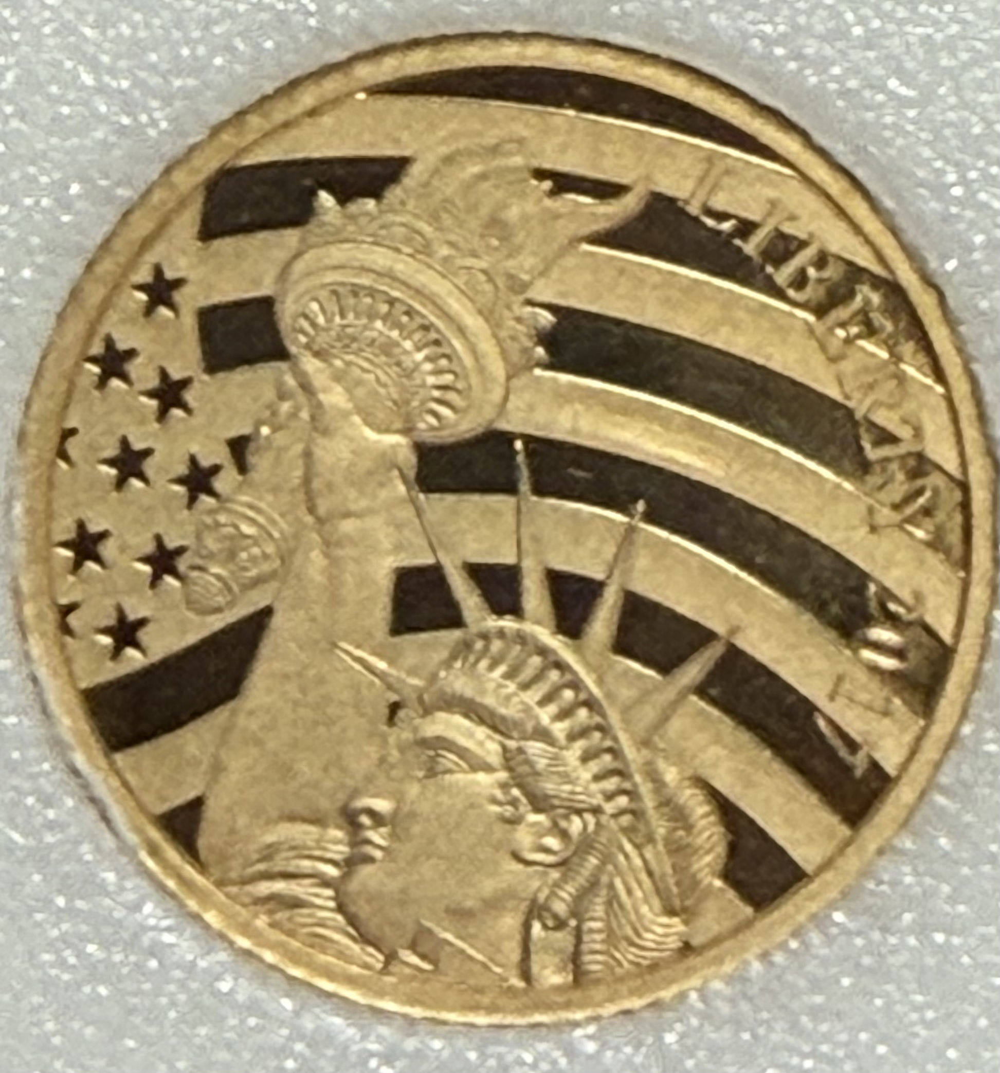 Cook Islands 2017 $5 Gold 1/10oz of .24 Gold Proof Liberty 