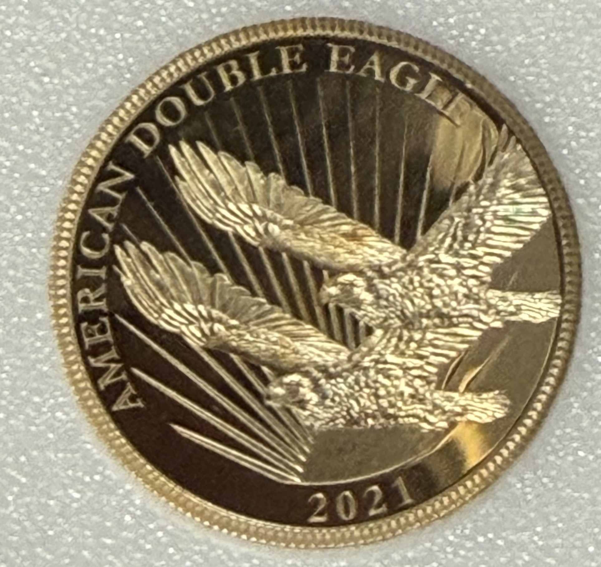 Cook Islands 2021 $5 Gold 1/10oz of .24 Gold Proof Double Eagle