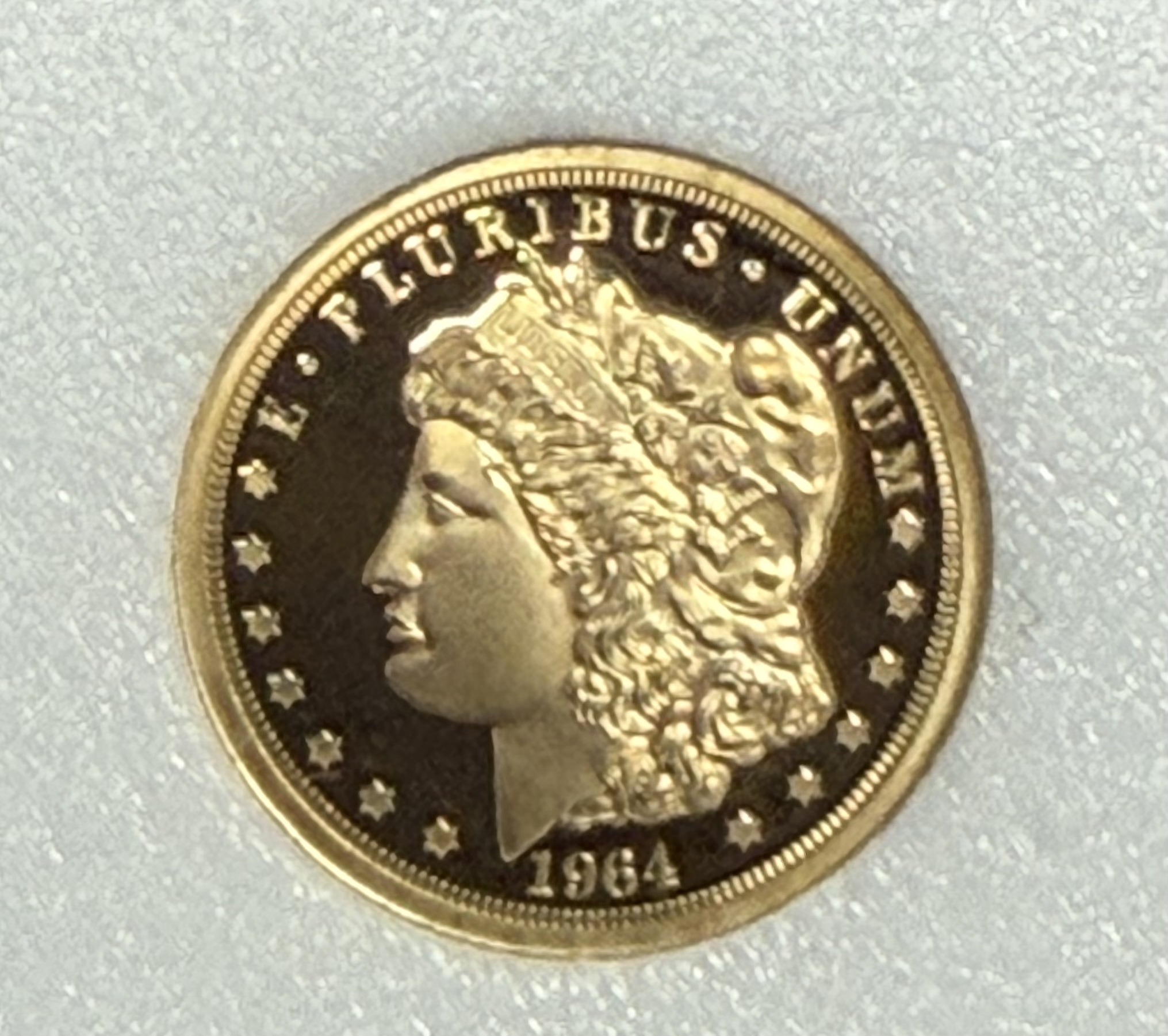Cook Islands 2023 $5 Gold 1/10oz of .24 Gold Proof Morgan Design