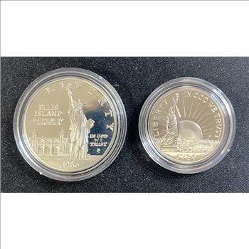 1986 U.S. Mint 2pc Statue of Liberty Set Proof
