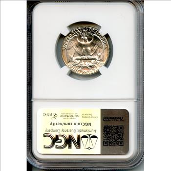 1962 Type B Washington Silver Quarter Bill Fivaz Signature Label NGC Graded MS64 