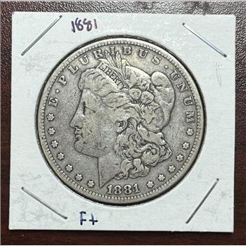 1881 Morgan Silver Dollar Fine/Very Fine
