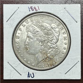 1881 Morgan Silver Dollar Almost Uncirculated