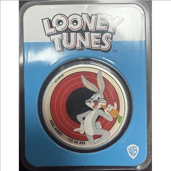 2022 Samoa $5 Looney Tunes Bugs Bunny 1 oz .999 Silver Colorized Coin WB