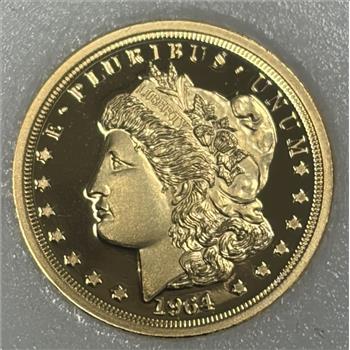 Cook Islands 2023 $5 Gold 1/10oz of .24 Gold Proof Morgan Design