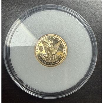 Cook Islands 2023 $5 Gold 1/10oz of .24 Gold Proof Morgan Design