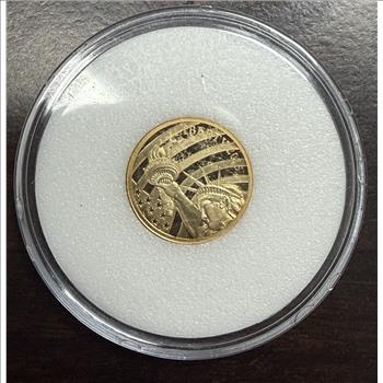 Cook Islands 2015 $5 Gold 1/10oz of .24 Gold Proof Liberty 