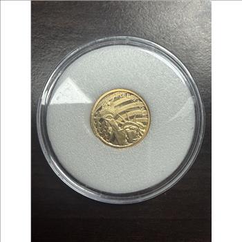 Cook Islands 2011 $5 Gold 1/10oz of .24 Gold Proof Liberty 