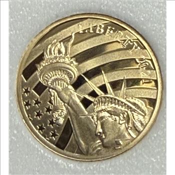 Cook Islands 2021 $5 Gold 1/10oz of .24 Gold Proof Liberty