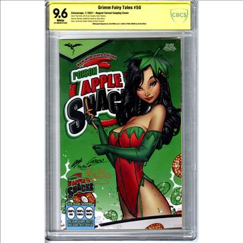 Graded & Signed Comic: Grimm Fairy Tales #50 CBCS 9.6 (Zenescope, 2021) August Cereal Cosplay Cover Signed by Ula Moss & Paul Green