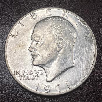 1971 S Silver Ike Eisenhower Dollar Coin Raw Ungraded 