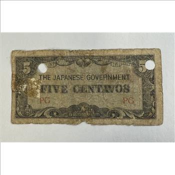 Japanese Government Occupation Money, 5 Centavos